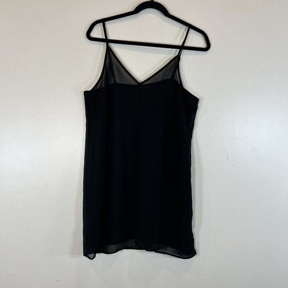 Generation Love NWOT Black V-Neck Adjustable Strap Semi-Sheer Slip L - Picture 1 of 10